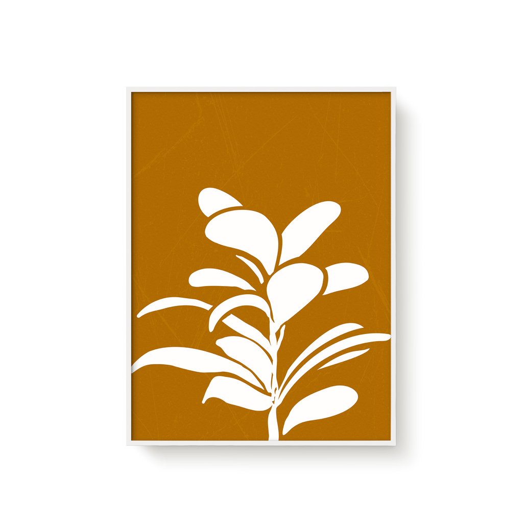 Plant Leaf on Yellow 02