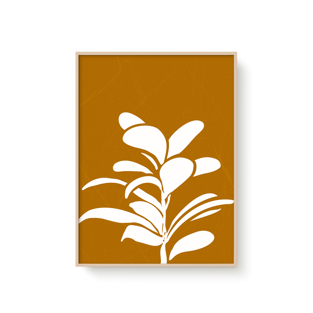 Plant Leaf on Yellow 02