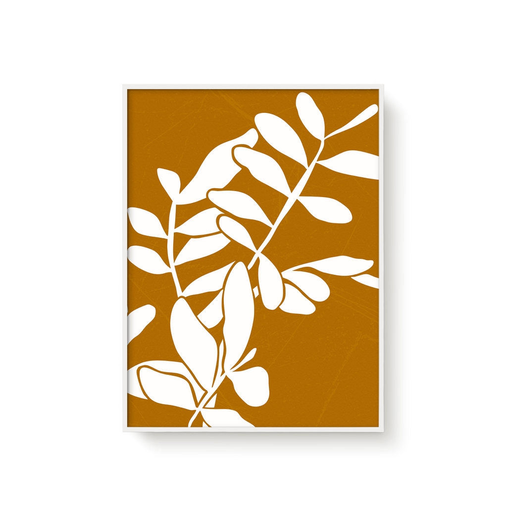 Plant Leaf on Yellow 03