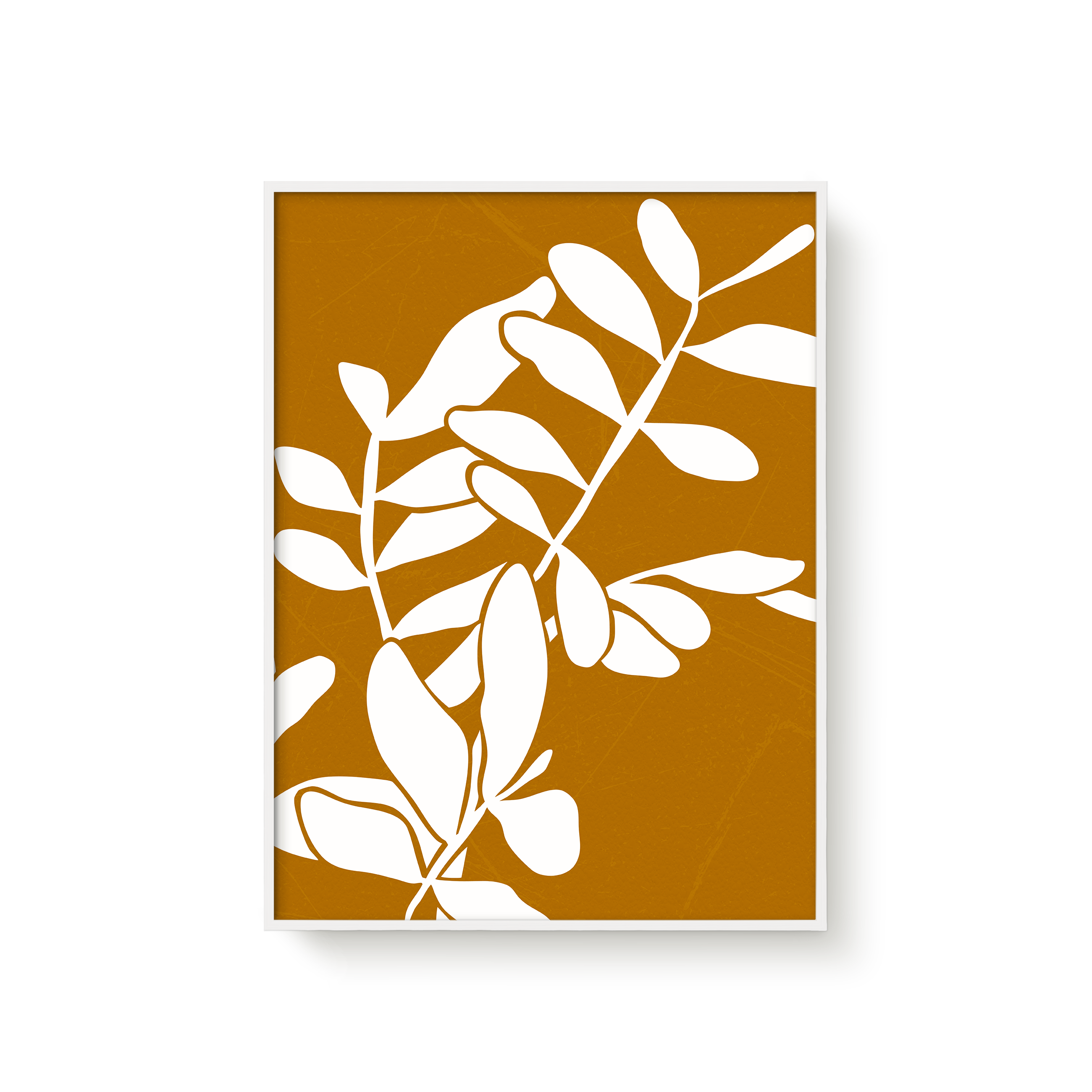 Plant Leaf on Yellow 03